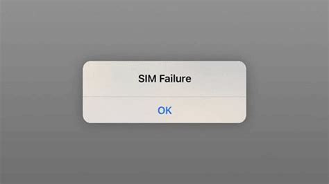 what does sim failure mean.